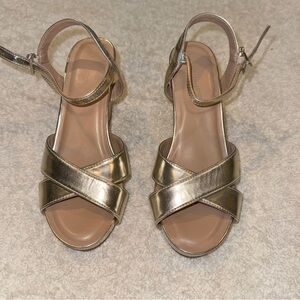 Aerosols Gold Strappy Sandals Size 7